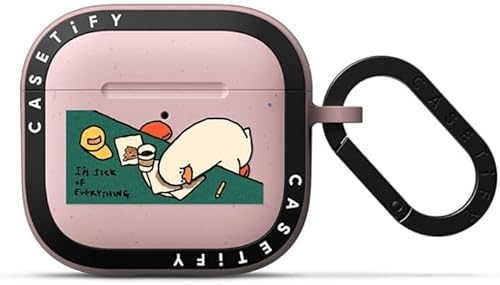 Miniatura 4 de CASETiFY Bounce - Funda para AirPods (4.ª generación) con anillo [probada contra caídas de grado militar, protección contra caídas de 6.6 Carbón -