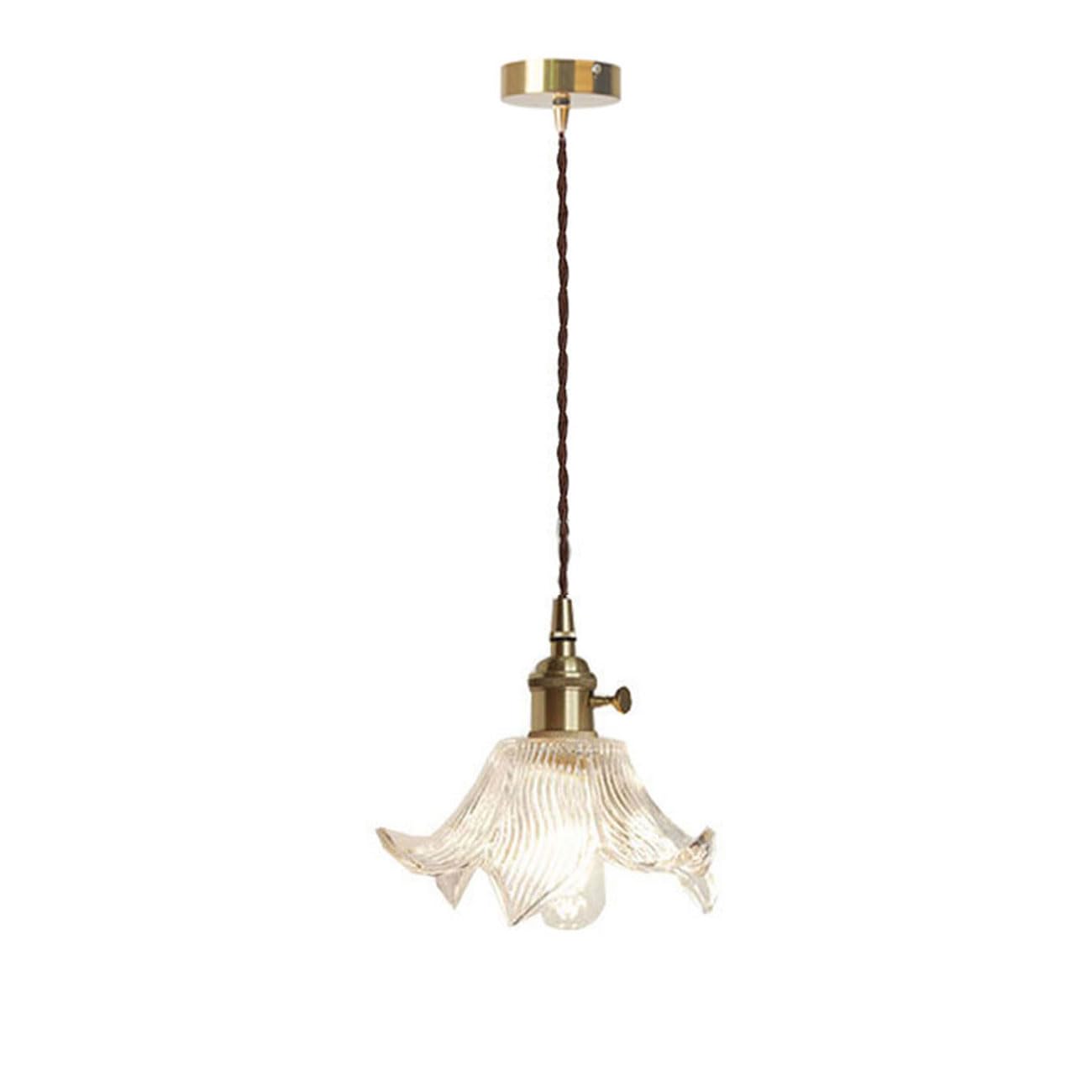 Lampe suspendue en laiton et verre pour îlot de cuisine de style ferme moderne