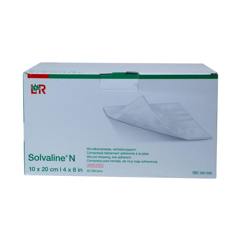 Solvaline N Wundkompresse, verklebungsarm, Steril (10 x 20 cm, 50, stück)