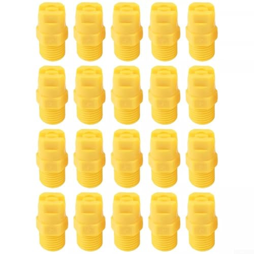 Juego de 20 puntas de plástico planas diseñadas para ofrecer un patrón uniforme en un ángulo óptimo de 80 grados