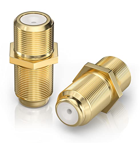 BlueRigger Coaxial Coupler (2 Pack) - Cable Connectors for Coaxial Cable Extension, F81 Extension Adapter - Works with HDTV, Antenna, Cable Modem, Coax Splitter, CATV