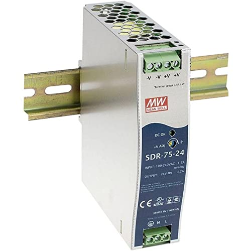 MEAN WELL SDR-75-48 Alimentation Din Rail 75W 48V de haute precision pour boitier
