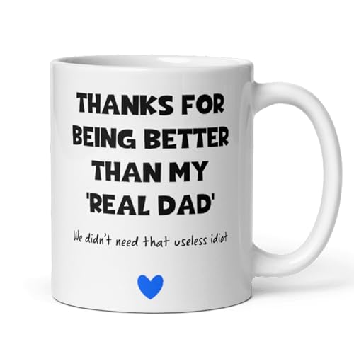 Confidently Quirky - Funny Stepdad Mug, Bonus Dad Gift, Father Figure Appreciation Gift, Adopted Dad Present, Step-Dad Father's Day, Step-Dad Funny Birthday Gift