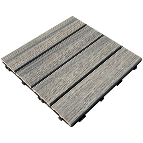 CENIALウッドデッキ 置くだけ 防腐 連結 天然木 7枚 ウッドパネル セット ベランダタイル ジョイントパネル 腐らない 炭化 木製 敷くだけ 防水 滑り止め 無垢材 耐荷重 屋外屋内適用 おしゃれ ガーデニング/ベランダ/庭/バルコニー 30×30