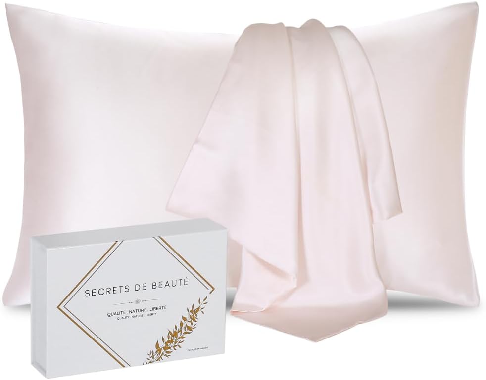 Seidenkissenbezug für Haar und Haut 25 momme 100% Natural Mulberry Anti-Falten, Anti-Aging Hochwertige Qualität Keine Chemikalien – Geschenkidee,…