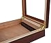 Prestige Import Group - The Chateau Glasstop Cigar Humidor - Capacity: 20 Cigars - Finish: Dark Cherry