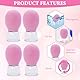 Schröpfgläser Silikon Rosa 4 Stück Schröpfen Gesicht, 3 X 5.5cm Cupping Set Schröpfglas Hautstraffung, geeignet für Gesichtsmassage Körperentspannung und Schmerzlinderung