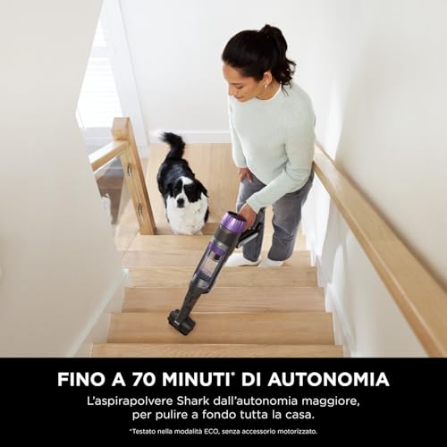 Shark Powerdetect Clean&Empty Aspirapolvere, Duoclean Detect, Reverse Clean, Base Auto-Svuotante, Antigroviglio Plus, Autonomia 70 Min,Leggero, Bocchette Animali E Multisuperficie, Grigio IP3251AMZEUT - 8