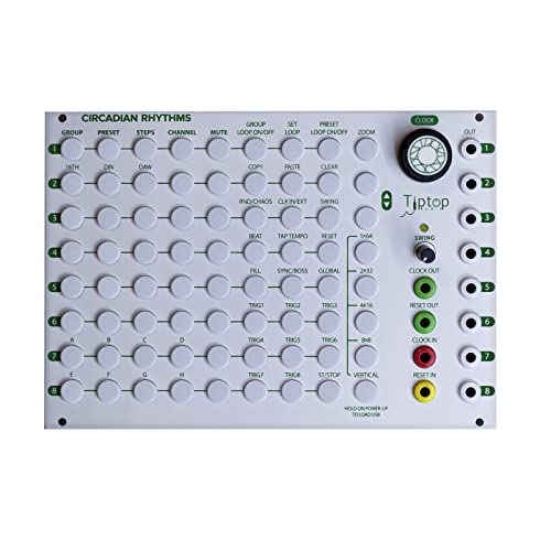 Tiptop Audio Eurorack Sequencer Module Circadian Rhythms 36HP 8 Channels 512 Steps USB
