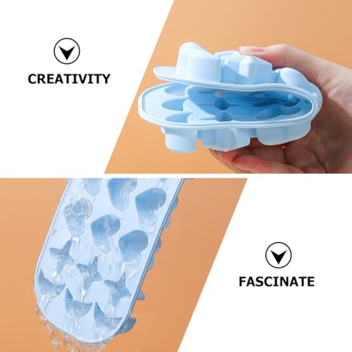 Cubitera de silicona con tapa 18 cubos 2 piezas miniatura 4