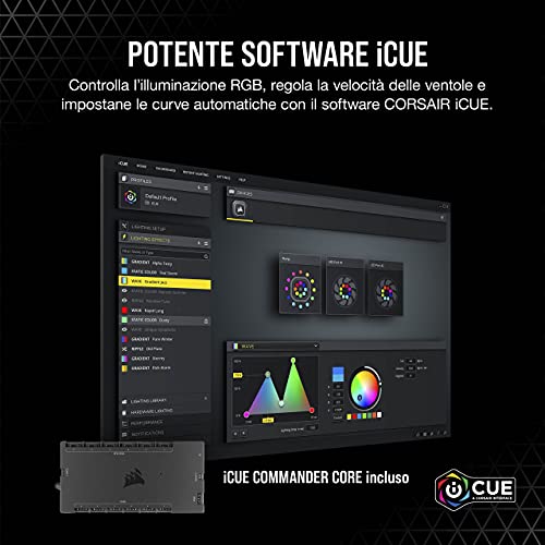 iCUE H170i ELITE CAPELLIX Sistema di Raffreddamento a Liquido per CPU (33 LED RGB CAPELLIX Ultra-Lumino, Radiatore 420mm, Tre Ventole PWM a Magnetica 140 mm, iCUE COMMANDER CORE incluso) - Sistema di raffreddamento - Immagine 5