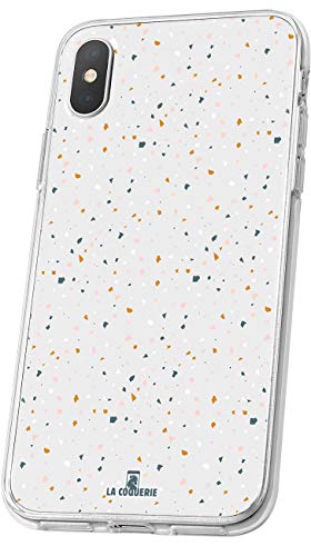 LA COQUERIE Coque Effet Granite TERRAZZO Wiko Darkmoon Silicone Semi-Rigide Originale à Motif. Etui de protéction pour téléphone