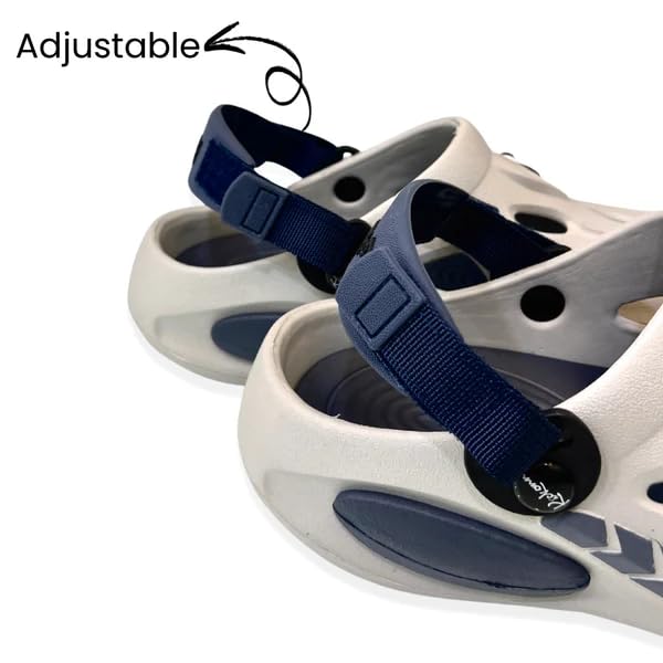 Image of Kickonn Men's Clogs - Slip-On Indoor /Outdoor Clog Shoes with Arch Support, Non-Slip Sole & Cushioned Footbed - Comfortable House, Work, Travel Footwear for Men