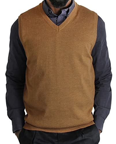 Blue Ocean Big And Tall Casual Heather Sweater Vest Camel #TOP30