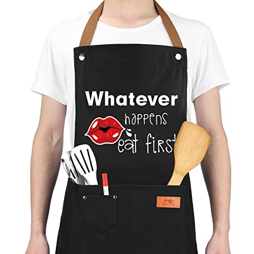 Birthday Gifts For Men, Chef Aprons For Men With Adjustable Strap, Funny Christmas Gift For Men, Dad, Husband, Him, Boyfriend, Brother, Uncle, Grill Cooking Bbq Kitchen Apron With 3 Pockets #TOP25