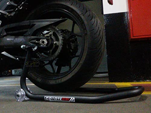Cavalete Traseiro Coyote Modelo TOP para Motos Sem Suporte/Slider de Balança - Preto