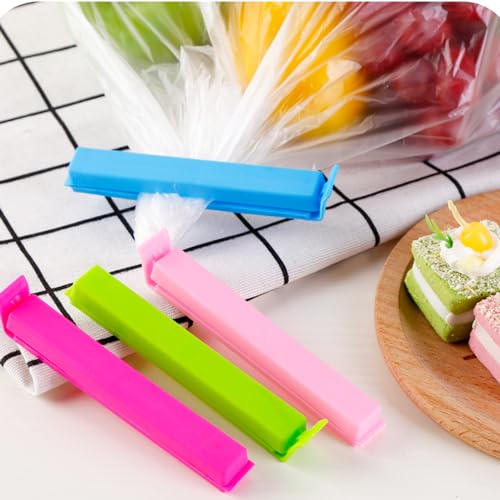 Zhtulck Verschlussclips, 40 Stück clips für tüten,6CM/11CM Verschlussklammern Clips, Bunte Klammern für Tüten, Wiederverwendbar Tütenclips für Verpackung Süßigkeiten Snacks (8cm/14cm)