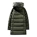 Men's Winter Long Puffer Jacket Thicken Warm Water Resistant Parka Puffer Coat Outdoor Down Jacket with Faux Fur Hood