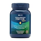 GNC Triple Strength Fish Oil Mini Omega 3 Supplement, 1000mg EPA and DHA, Supports Heart, Brain, Skin, Eye and Joint Health, 120 Mini Softgels