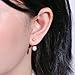 Freshwater Pearl Jacket Studs Earrings for Women, Gold Plated Dainty Birthstone Trendy Fashion Accessories Jewelry Gifts