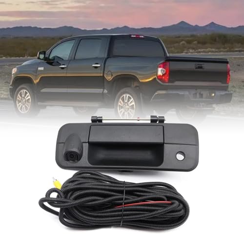 Image of FZJDSD Tailgate Handle Backup Camera Compatible with Toyota Tundra 2007-2013 Replaces 69090-0C051 86790-34011 86790-34030 Rear View Park Assist Camera with RCA Plug