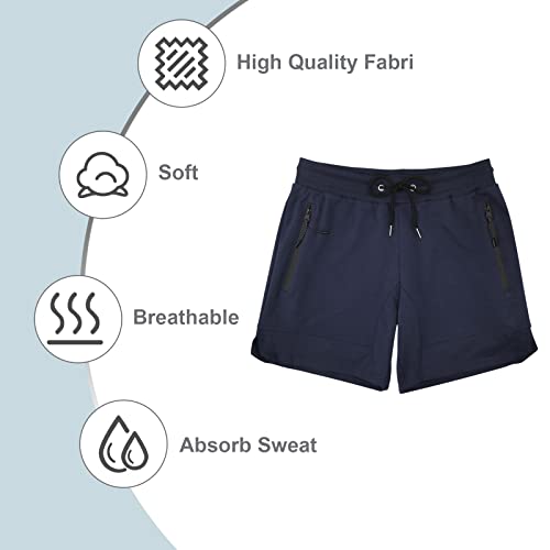 Image of PIDOGYM Men's 5 inch Gym Workout Shorts,Fitted Jogging Short Pants for Bodybuilding Running Training with Zipper Pockets
