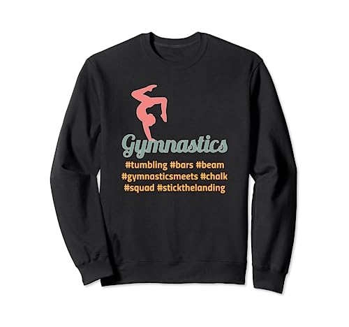 Gymnastics Hashtags Gymnast Word Art Sweatshirt