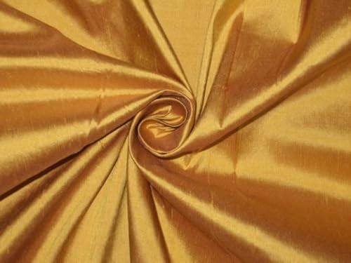 Tissu Dupioni en Soie Pure dorée pour créer un tailleur ou une veste structurée