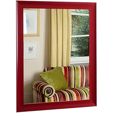 GaviaStore - Emma Rojo británico 90x70 cm - Espejo de Pared Moderno Cover