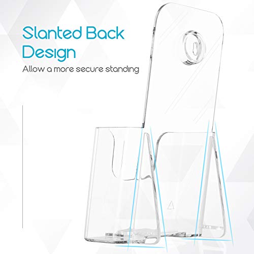 image for KTRIO Brochure Holder Acrylic Display Stand 4 inch Wide, Plastic Flyer