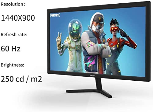 19 Inch Pc Monitor(1440X900),60 Hz, 5 Ms,Brightness 250 Cd/M²,Built-In Speaker,Hdmi & Vga Interface,Display Screen For Laptop/Ps3/Ps4/X-Box/Pc,Black,Prechen #TOP2