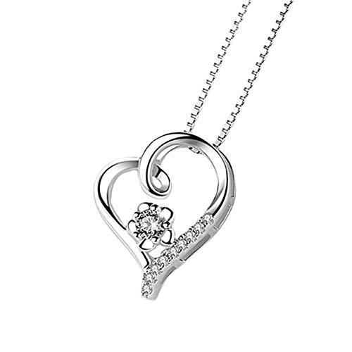 RISF Collier avec pendentif en forme de cœur, pendentif d'amour au premier regard, collier simple et tendance, pour femmes et filles Cover