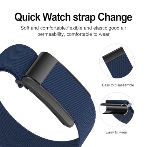 DADO Multi Pack Sport Replacement Wristband Compatible with Whoop 4.0 Band, Breathable, Soft and Comfortable Replacement Strap | Elastic & Easy to Use (3 Pack - Black, Dark Blue, Grey) by DADO - Used condition - Image 3