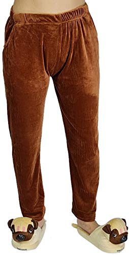 mukhaksh Women Ladies Girls Winter Woolen Dark Apricot Fleece Pockets Pyjamas-picture-10