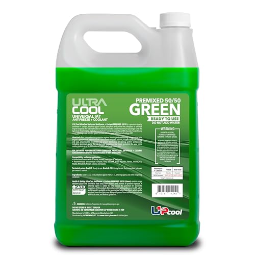 ULTRA 1PLUS UltraCool Universal Antifreeze + Coolant Green PREMIXED 50/50 (1 Gallon - 4 QTS)