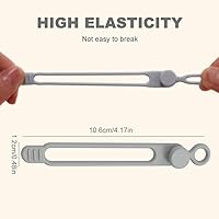 Vista 5 de 20Pcs Silicone Cable Ties, 2025 New Data Cable Organizer, Silicone Cable Ties Cable Management Organizer, Cable Management for Fastening Charger