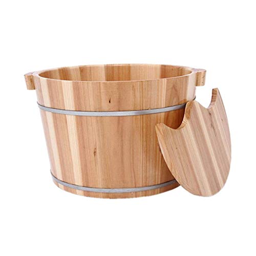 Tina spa para pies de madera hecha a mano