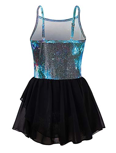 image for uideazone Youth Girls Sparkly Ballet Leotard 6-7 Years Camisole Dress 