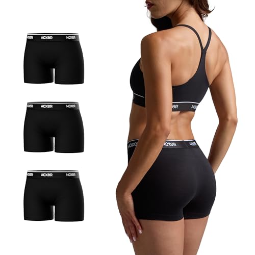 Image of Woxer Womens Boxers - Star 3 inch Boy Shorts Underwear for Women - Boxer Briefs
