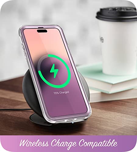 Image of i-Blason Cosmo Series for iPhone 14 Pro Case 6.1 inch (2022 Release), Slim Full-Body Stylish Protective Case with Built-in Screen Protector (Purplefly)