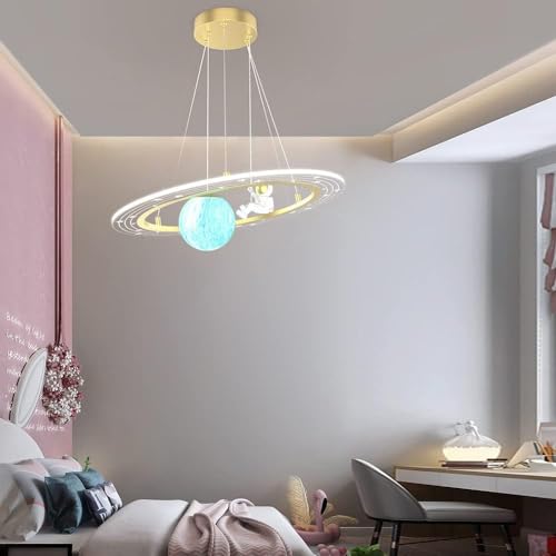 Luminaire Suspendu Planet pour Chambre d'Enfant - Lustre LED Variable Salon
