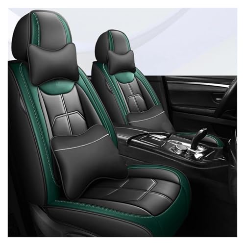 Housses de siège voiture universelles protection intégrale cuir noir vert
