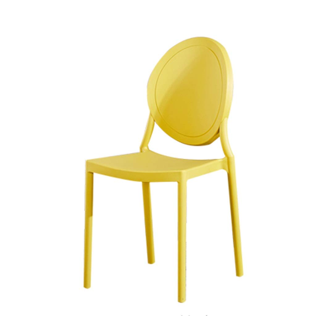 WQQDDP Hotel chair Plastic Seat Dinning Chairs，simple chair，Dining Chairs yellow Stackable Dinning Chairs makeup chair Fashion，durable