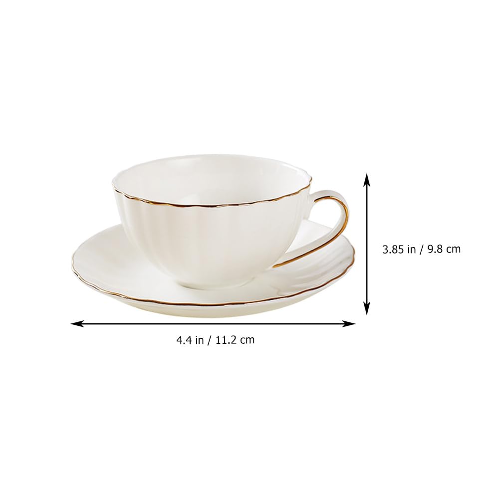 Lomonosov Bone China Porcelain Espresso Coffee Cup and Saucer Wave Pink Net 5.24 oz/155 ml