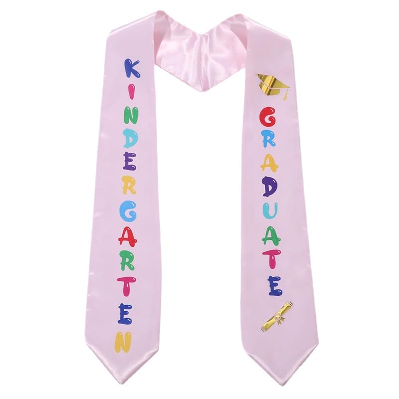 2024 Children's Preschool Graduation Stole Sash,Unisex Colorful Printed Satin for Boys Girls Kindergarten Events Graduation Ceremony Party Favor Gift Photo Props School Class Decor Celebrations?Belts