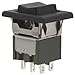 NKK SWITCHES M2022TJW01-GA-1A SWITCH, ROCKER, DPDT, 6A, 125VAC, BLACK (5 pieces)