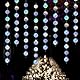 Holografische Kreis-Girlanden, schillernd, Partyzubehör, hängende Luftschlangen, Hintergrund, Meerjungfrauen-Thema, Geburtstagsdekorationen, Babyparty, Abschlussfeier, Hochzeit, Euphorie, Disco,