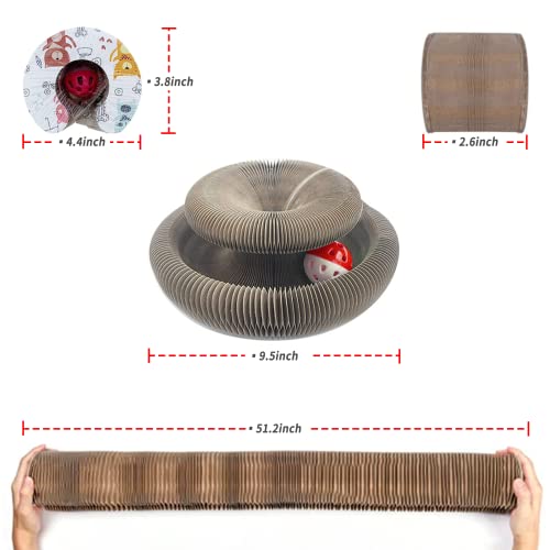 Magic Organ Cat Scratching Board, 2Pc Cat Toys, Interactive Scratch Pad Cat Toy With Toy Bell Ball, Stretchy Cat Accordion Toy For Kitty & Cat Lovers Gifts (2Pcs) #TOP7