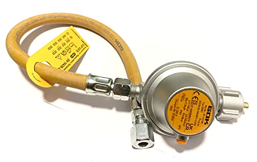 ROEDER-Gas GOK Gasregler Caravan Fahrzeugregler 50 mbar 1,5 Kg/h mit Schlauch 8 mm