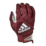 adidas Freak 5.0 Padded Football Receiver Glove, Maroon/White, 2X-Large
